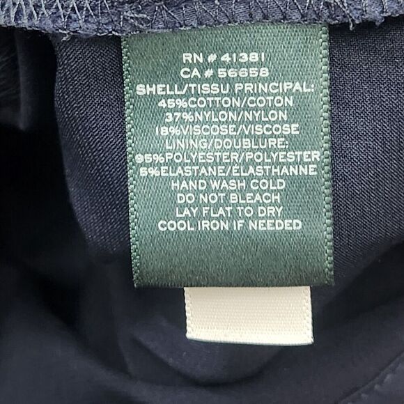 Lauren Ralph‎ Lauren Mini Pencil Dress Navy Lace Short Sleeve Lined Crew Neck 8 - Picture 5 of 10